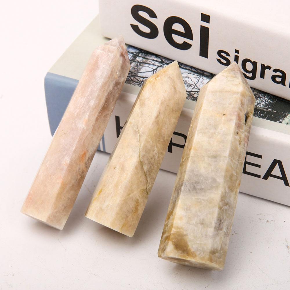 Set of 3 Black Moonstone Towers Points Bulk Best Crystal Wholesalers