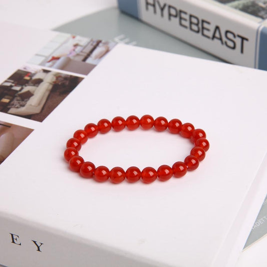 8mm Red Chalcedony Crystal Bracelet Best Crystal Wholesalers