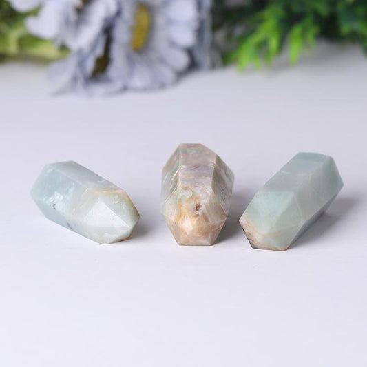 Natural Caribbean Calcite Points Meditation Sky Blue Crystal Towers Points Bulk Best Crystal Wholesalers