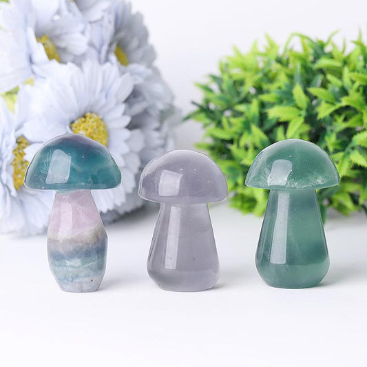 2" Fluorite Mushroom Crystal Carvings Plants Bulk Best Crystal Wholesalers