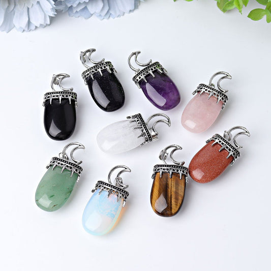 1.8" Crystal Pendant with Moon Decoration Best Crystal Wholesalers