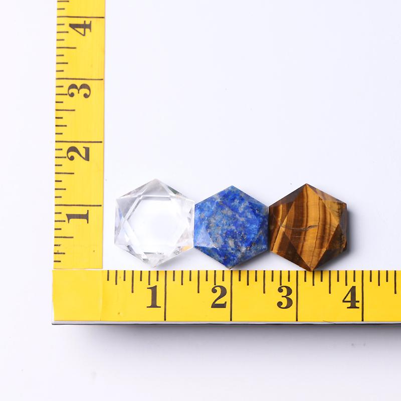 1" Crystal Hexagon Pocket Stone for Pendant for DIY Best Crystal Wholesalers