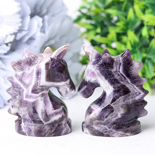 2.3" Dream Amethyst Unicorn Crystal Carvings Animal Bulk Best Crystal Wholesalers