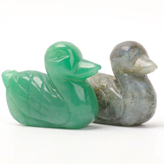 2" Aventurine Labradorite Duck Carvings Animal Bulk Best Crystal Wholesalers