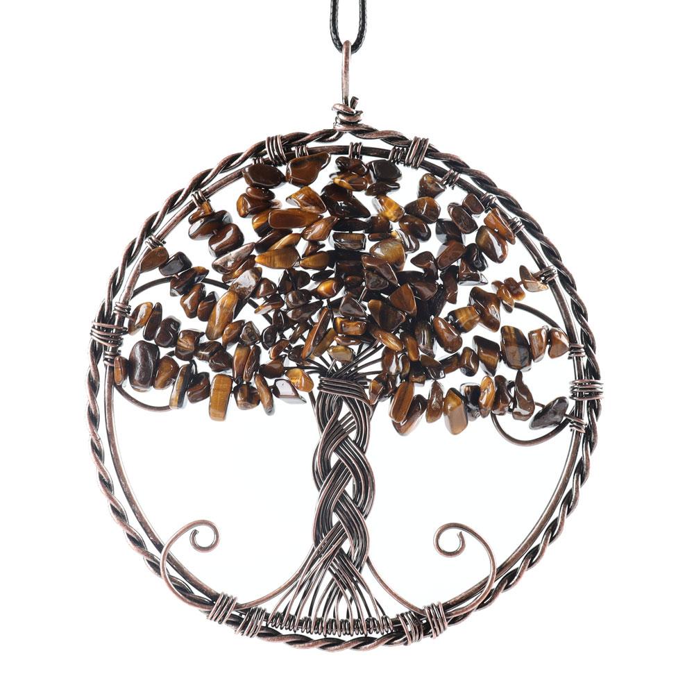 Healing Crystal Jewelry Tree of Life Wire Wrapped Pendant Best Crystal Wholesalers