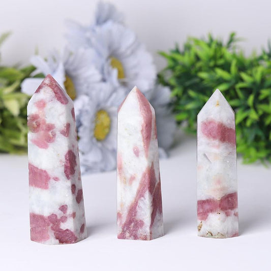 Natural High Quality Pink Tourmaline Towers Points Bulk Healing Best Crystal Wholesalers