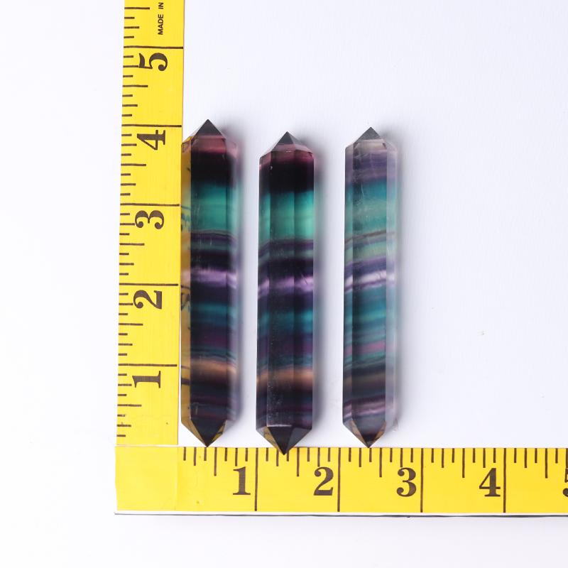 3.8" High Quality Rainbow Fluorite Double Terminated Towers Points Bulk for Healing Best Crystal Wholesalers