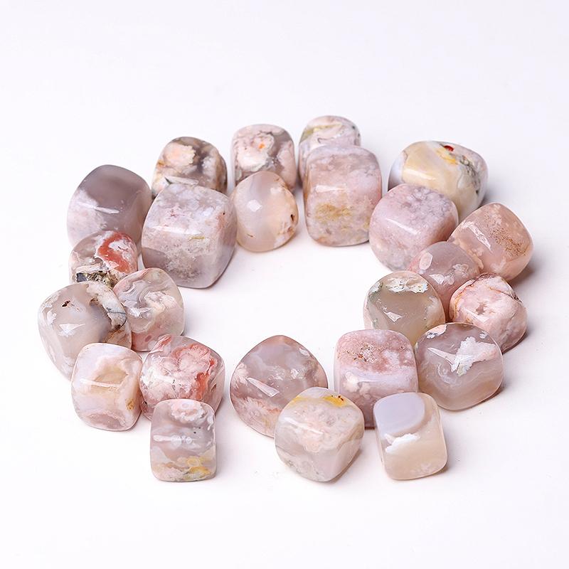 0.1kg 20mm-25mm Flower Agate Cubes bulk tumbled stone Best Crystal Wholesalers