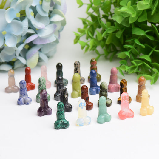 1.1" Mixed Crystal Mini Ding Ding Crystal Carving Model Bulk Crystal wholesale suppliers