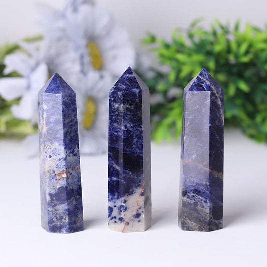 Natural Crystal Healing Stone Sodalite Towers Points Bulk Best Crystal Wholesalers