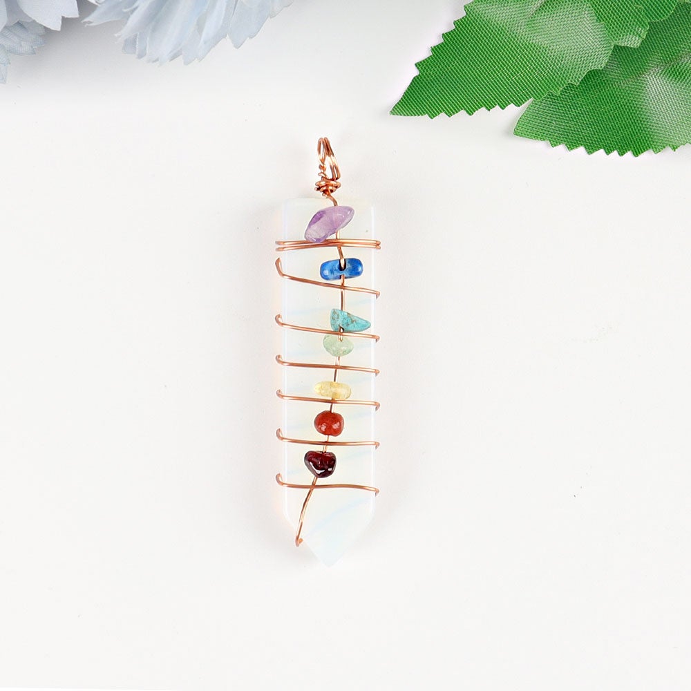 2" Chakra Wire Wrapped Pendant Best Crystal Wholesalers