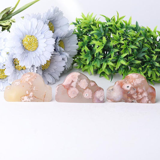 2.65" Flower Agate Cloud Crystal Carvings Plants Bulk Best Crystal Wholesalers