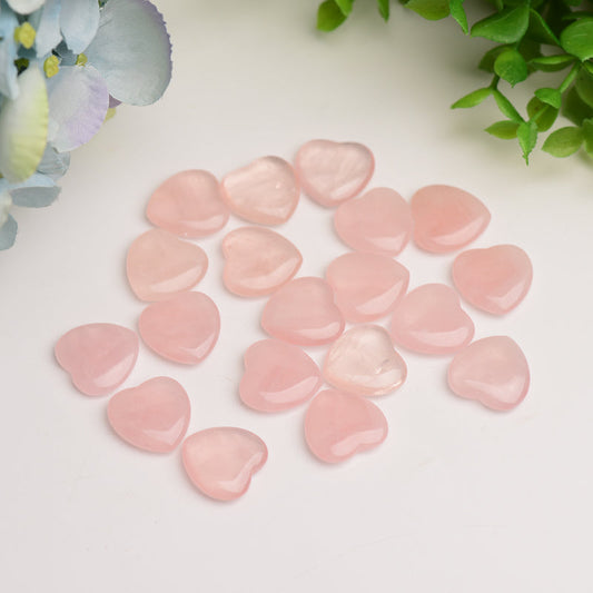 0.8" Mini Rose Quartz Heart Crystal Carving Bulk Crystal wholesale suppliers