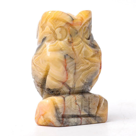 2.0" Crazy Agate Owl Figurine Crystal Carvings Animal BulkBest Crystal Wholesalers