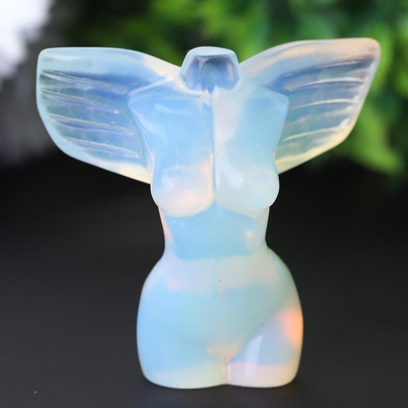 2" Crystal Model with Wings Carving Bulk Best Crystal Wholesalers