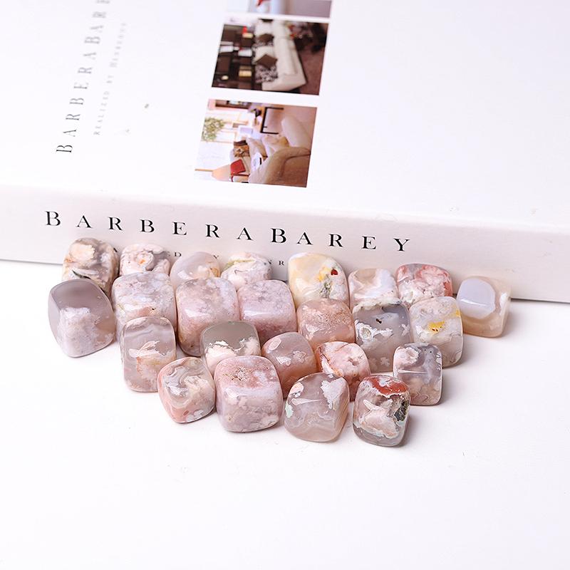 0.1kg 20mm-25mm Flower Agate Cubes bulk tumbled stone Best Crystal Wholesalers