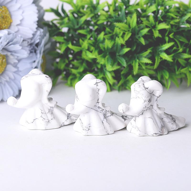 2.5" Howlite Ghost Dog Crystal Carvings Best Crystal Wholesalers