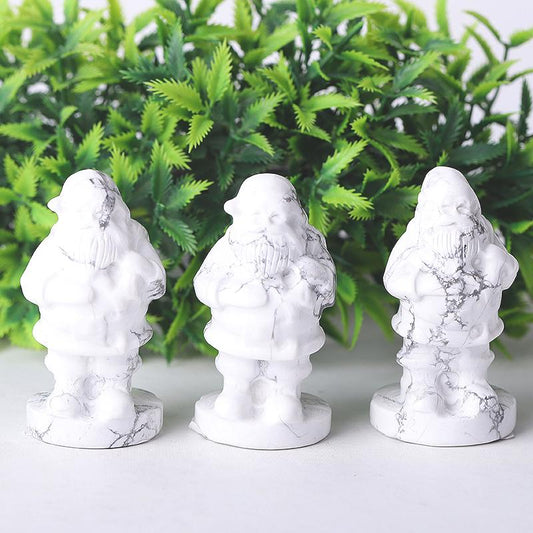 2" Howlite Santa Claus Crystal Carvings for Christmas Best Crystal Wholesalers