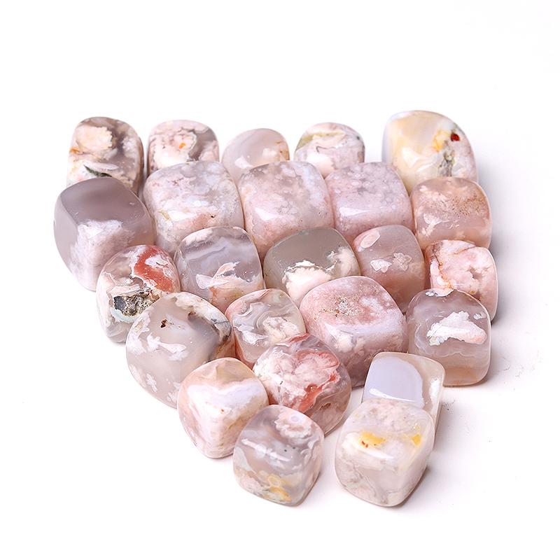 0.1kg 20mm-25mm Flower Agate Cubes bulk tumbled stone Best Crystal Wholesalers