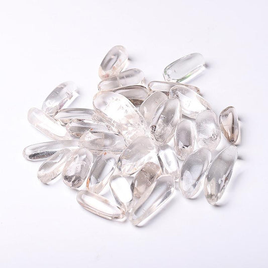 0.1kg 35mm-42mm Natural Clear Quartz bulk tumbled stone for Healing Best Crystal Wholesalers