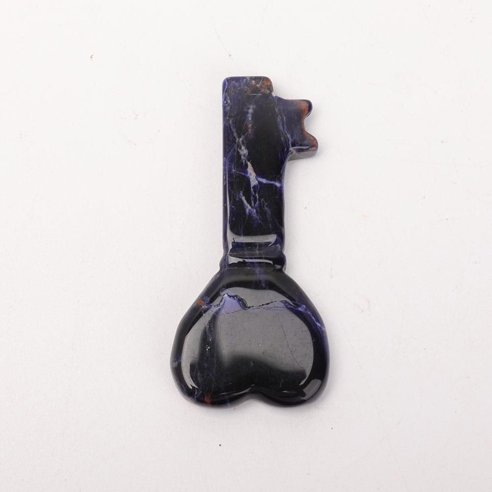 3" Sodalite Heart Key Carvings 1pc Model Bulk Best Crystal Wholesalers
