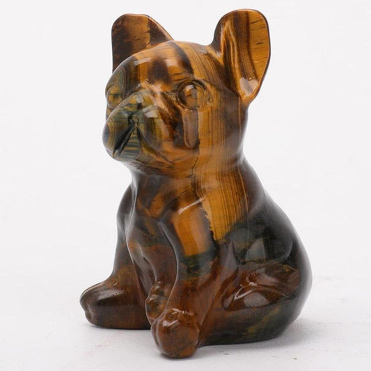 Tiger Eye Bull Dog Carvings Animal Bulk Best Crystal Wholesalers