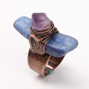 Handmade Amethyst Kyanite Ring Best Crystal Wholesalers