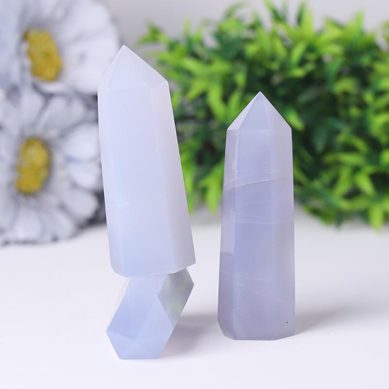 Blue Chalcedony Towers Points Bulk Best Crystal Wholesalers