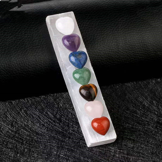 4.3" Selenite Wand with Chakra Heart Best Crystal Wholesalers