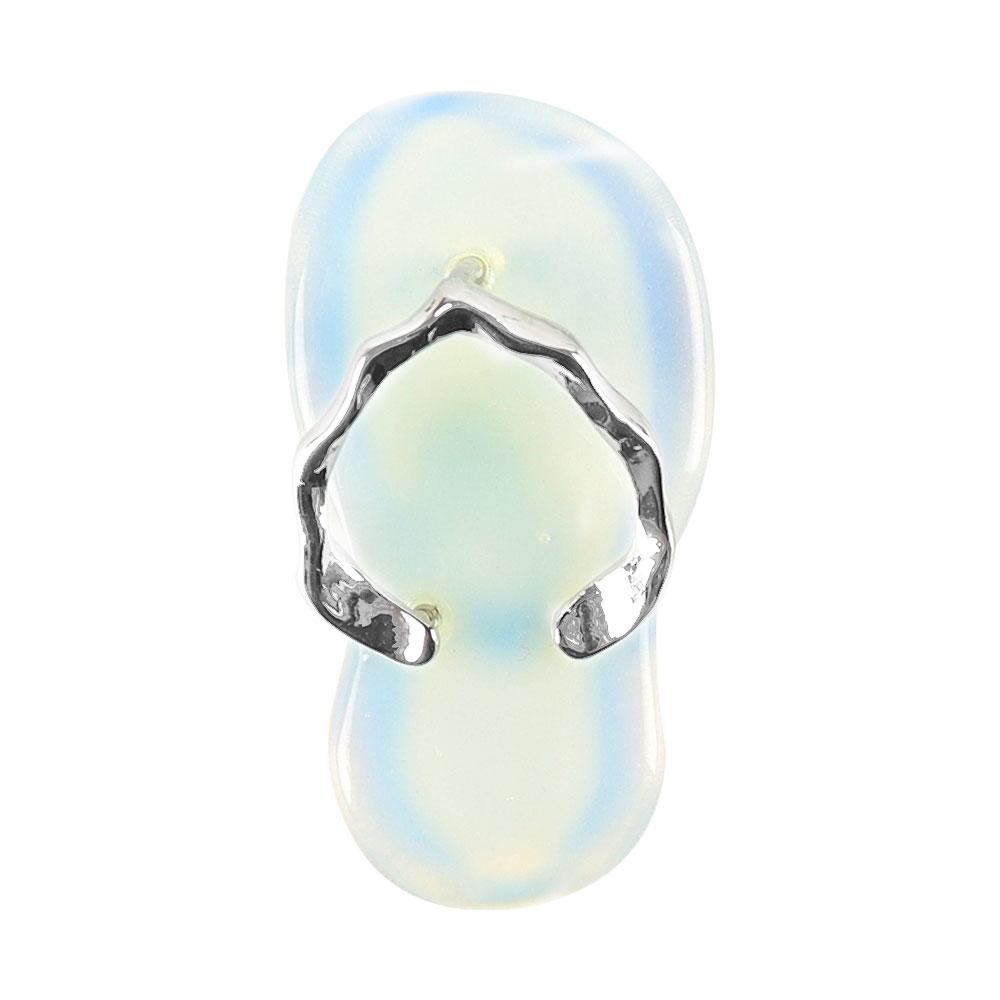 Natural High Quality Mini Crystal Slippers Flip Flops Shape Crystal Pendant