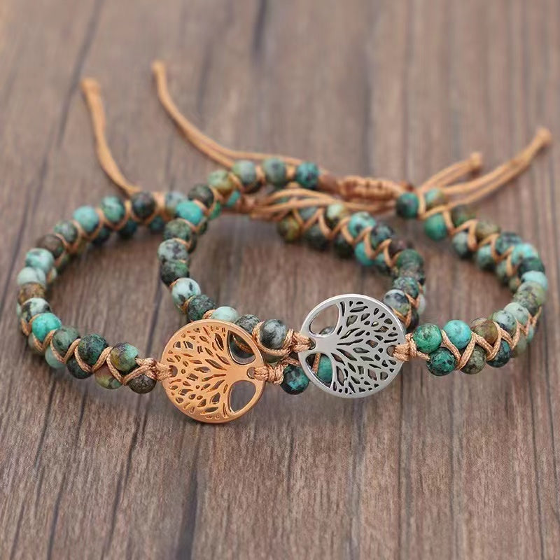 African Turquoise & Alloy Bracelet Bulk Wholesale