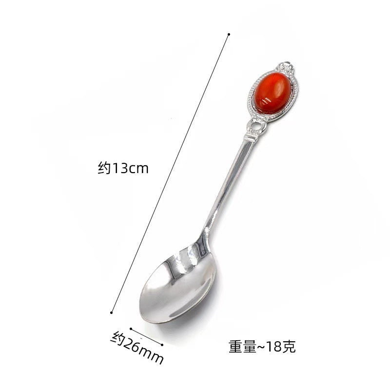 13cm Silver Crystal Fork Spoon Crystal Healing Bulk Wholesale