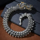 Men's Vintage Dragon Scale Link Bracelet Stainless Steel Punk Bangle Gift Bulk Wholesale