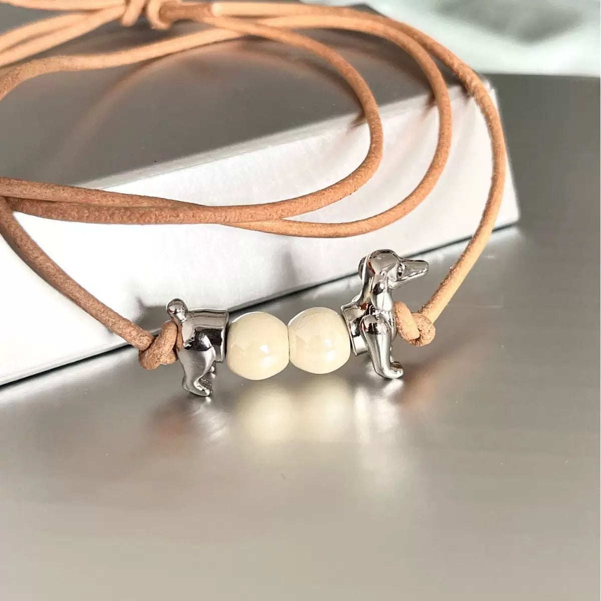 Alloy Dachshund for Bracelet Necklace DIY Crystal Healing Bulk Wholesale