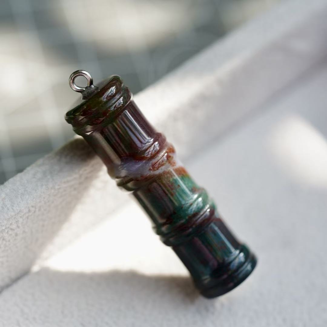 Crystal Bamboo Good Luck Pendant Crystal Healing Bulk Wholesale