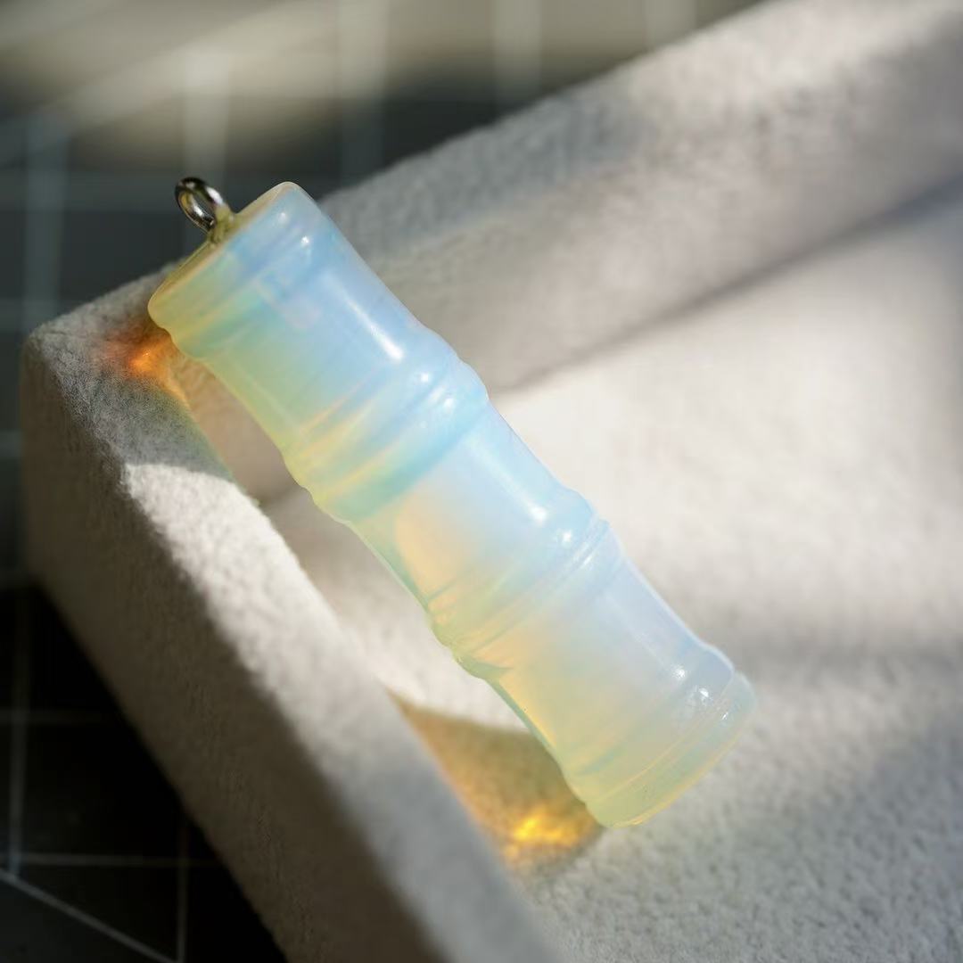 Crystal Bamboo Good Luck Pendant Crystal Healing Bulk Wholesale