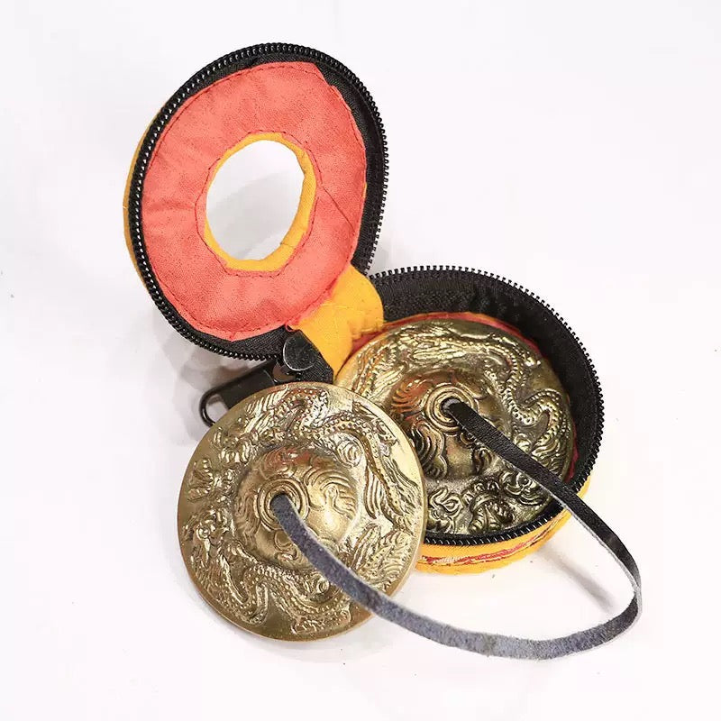 Gandhanra 6.5cm Tibetan Cymbals Yoga Mindfulness Bell Tingsha Bell Handmade in Nepal Crystal Healing Bulk Wholesale