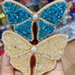 Natural Crystal Chips Butterfly Hairpin Crystal Healing Bulk Wholesale