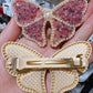 Natural Crystal Chips Butterfly Hairpin Crystal Healing Bulk Wholesale