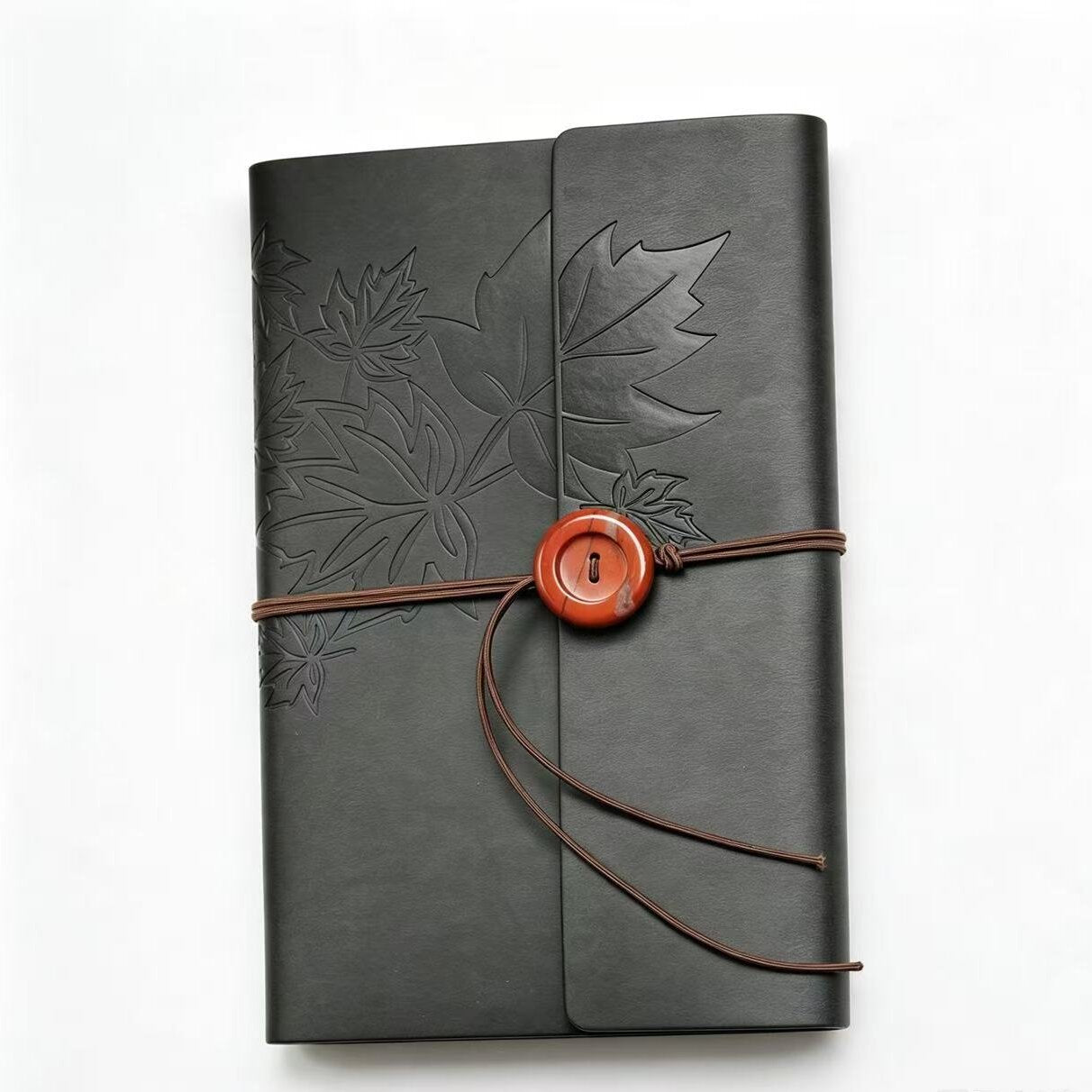 Loose-leaf PU Leather Journal Notebook with Natural Crystal Button Decoration Wholesale