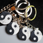 25mm Black Obsidian Howlite Yinyang Crystal Pendant Key Chain Bulk Wholesale