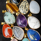 35mm Mixed Crystal Golden Trim Silver Trim Pendant Bulk Wholesale