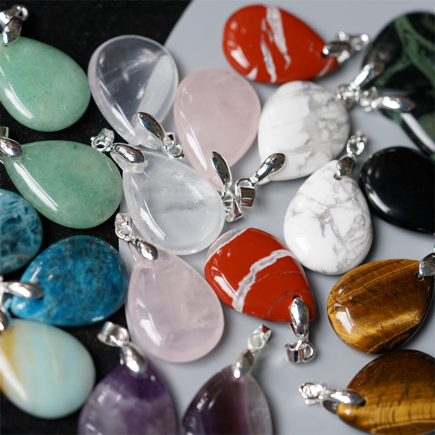 1.0" Mixed Crystal Water Drop Pendant Bulk Wholesale