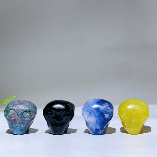 1.0" Crystal Alien Skull Carving for Halloween Wholesale