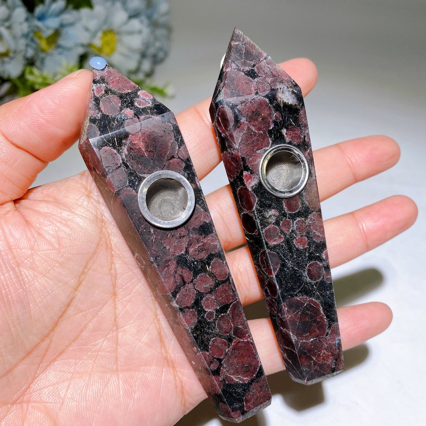 3.9"-4.2" Crystal Smoking Pipe Carving Crystal Healing Bulk Wholesale