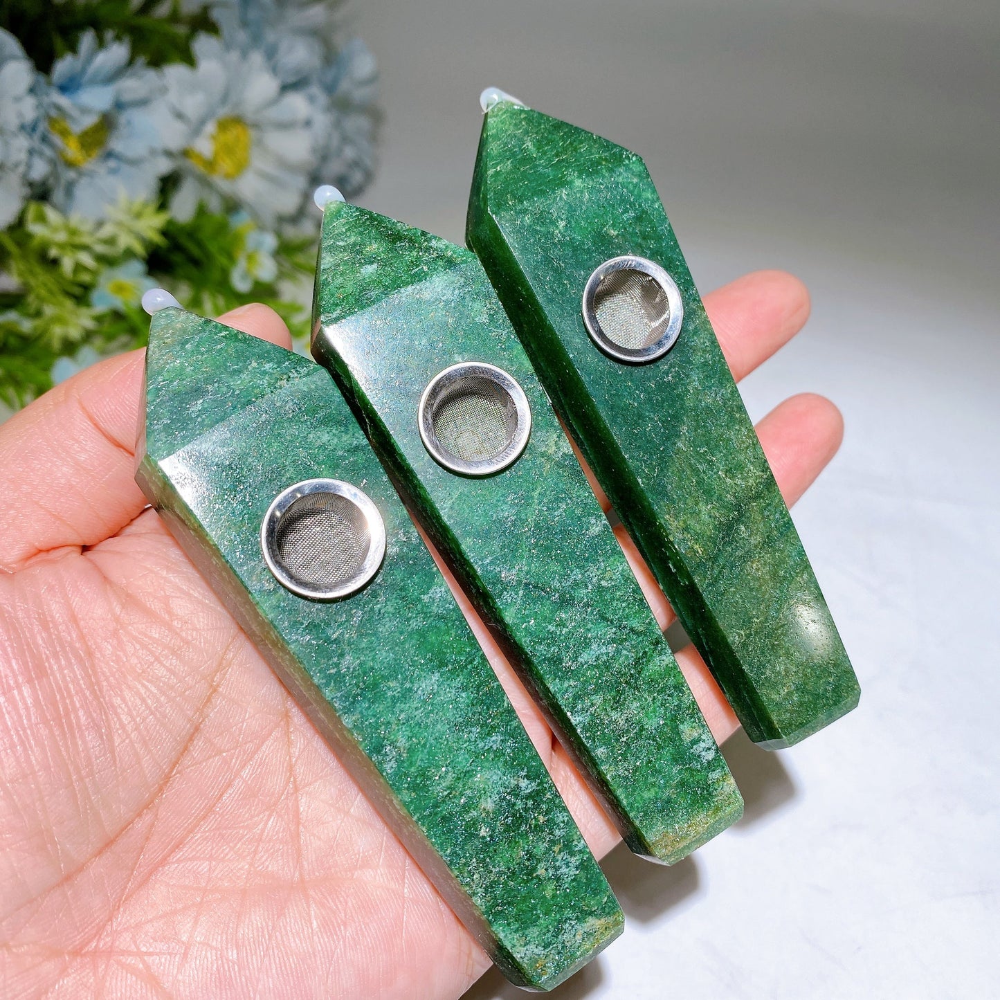 3.9"-4.2" Crystal Smoking Pipe Carving Crystal Healing Bulk Wholesale