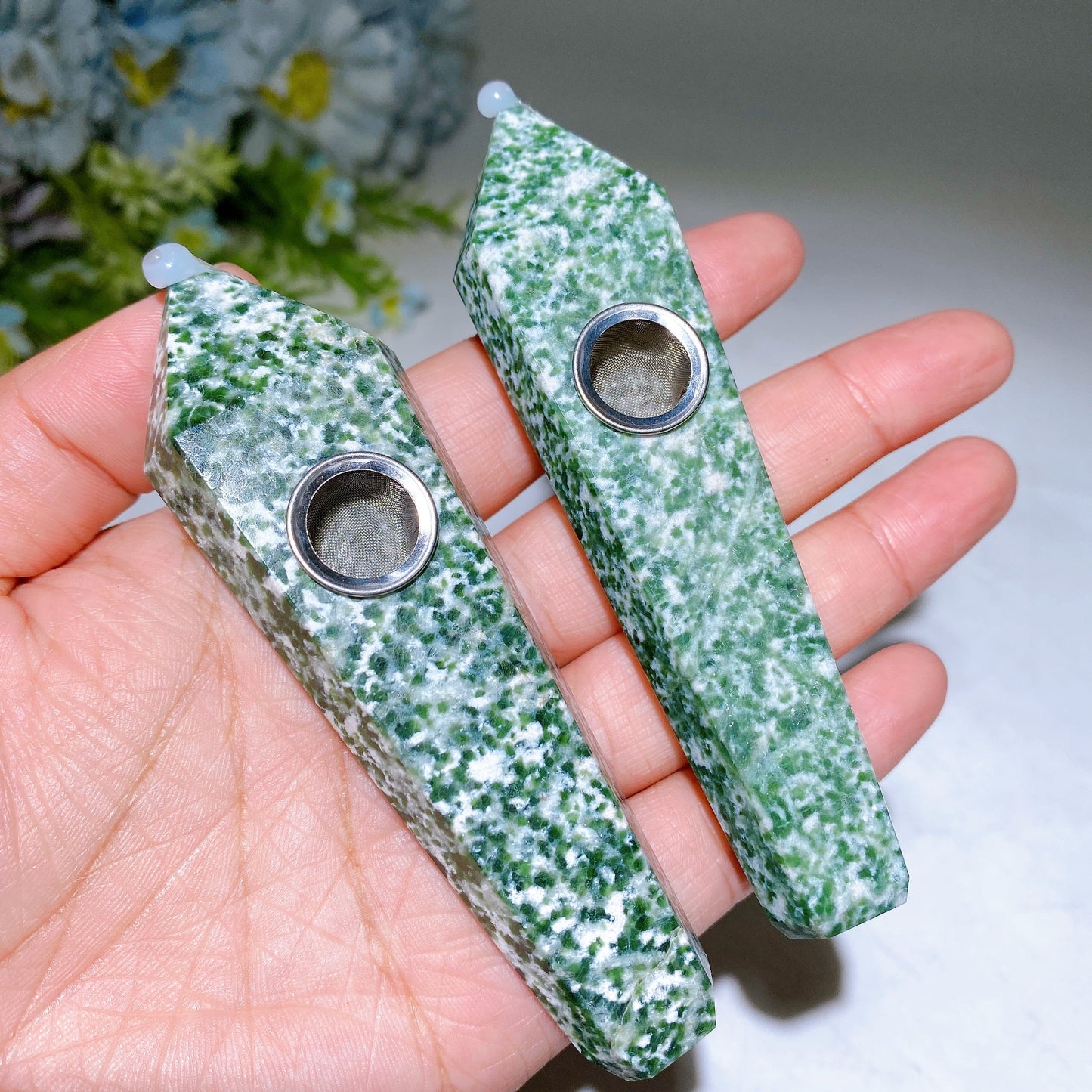 3.9"-4.2" Crystal Smoking Pipe Carving Crystal Healing Bulk Wholesale