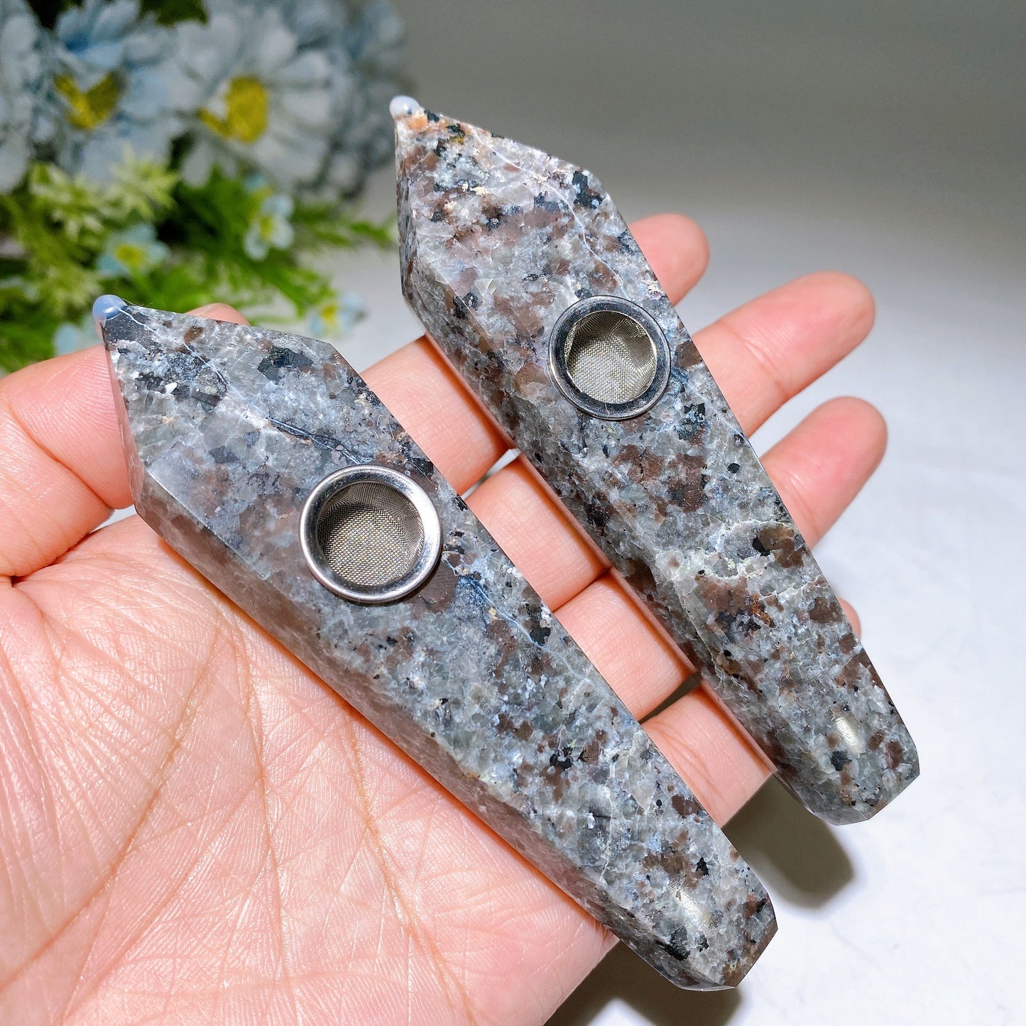 3.9"-4.2" Crystal Smoking Pipe Carving Crystal Healing Bulk Wholesale