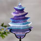 Rainbow Fluorite Snowflake Christmas Tree Carving with Stand Crystal Healing Bulk Wholesale