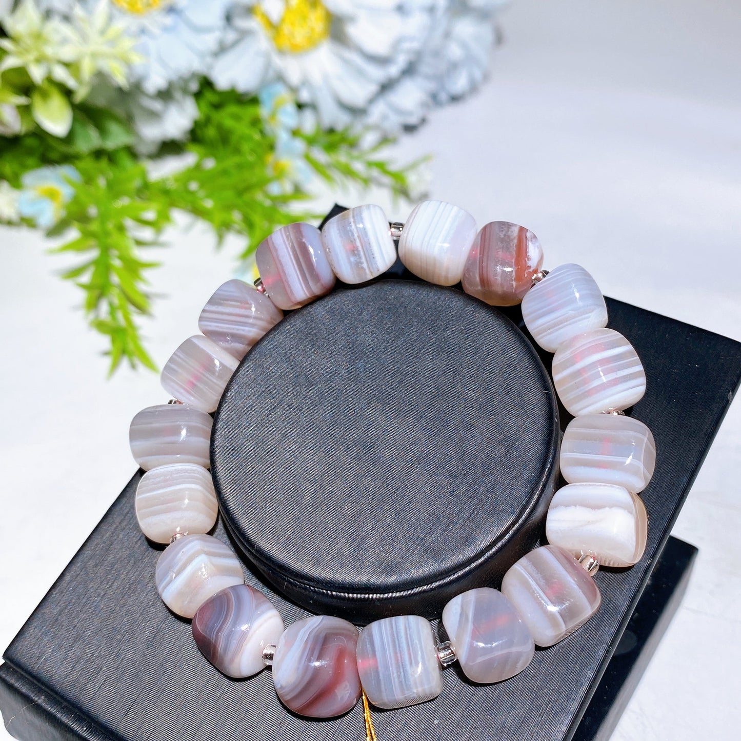 Latern Faceted Natural Botswana Bracelet Crystal Healing Bulk Wholesale